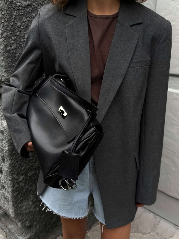 Сумка крос-боді ДЖОРДЖІЯ чорна LEMAN LM4830-1